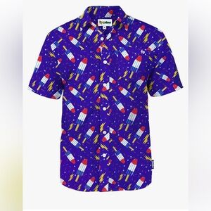 Tipsy Elves Blue Bomb Pop popsicle Print men’s Shirt